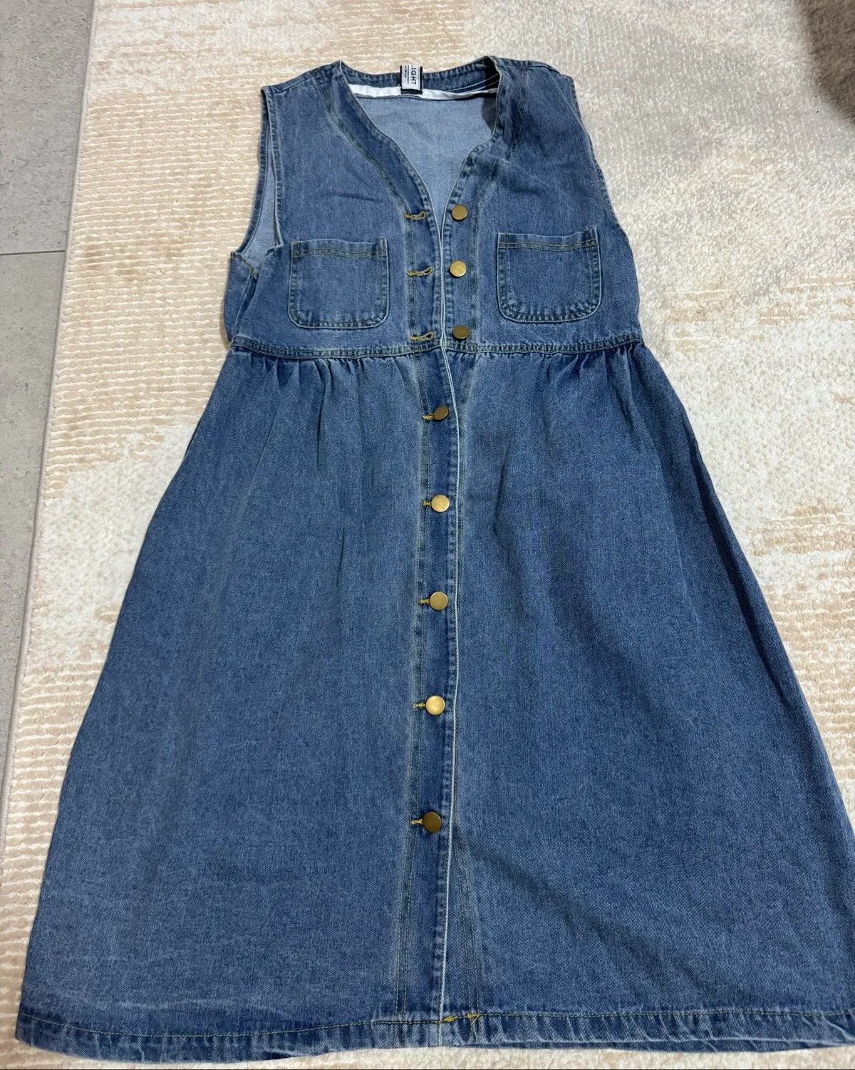 Retro Denim Sleeveless Dress