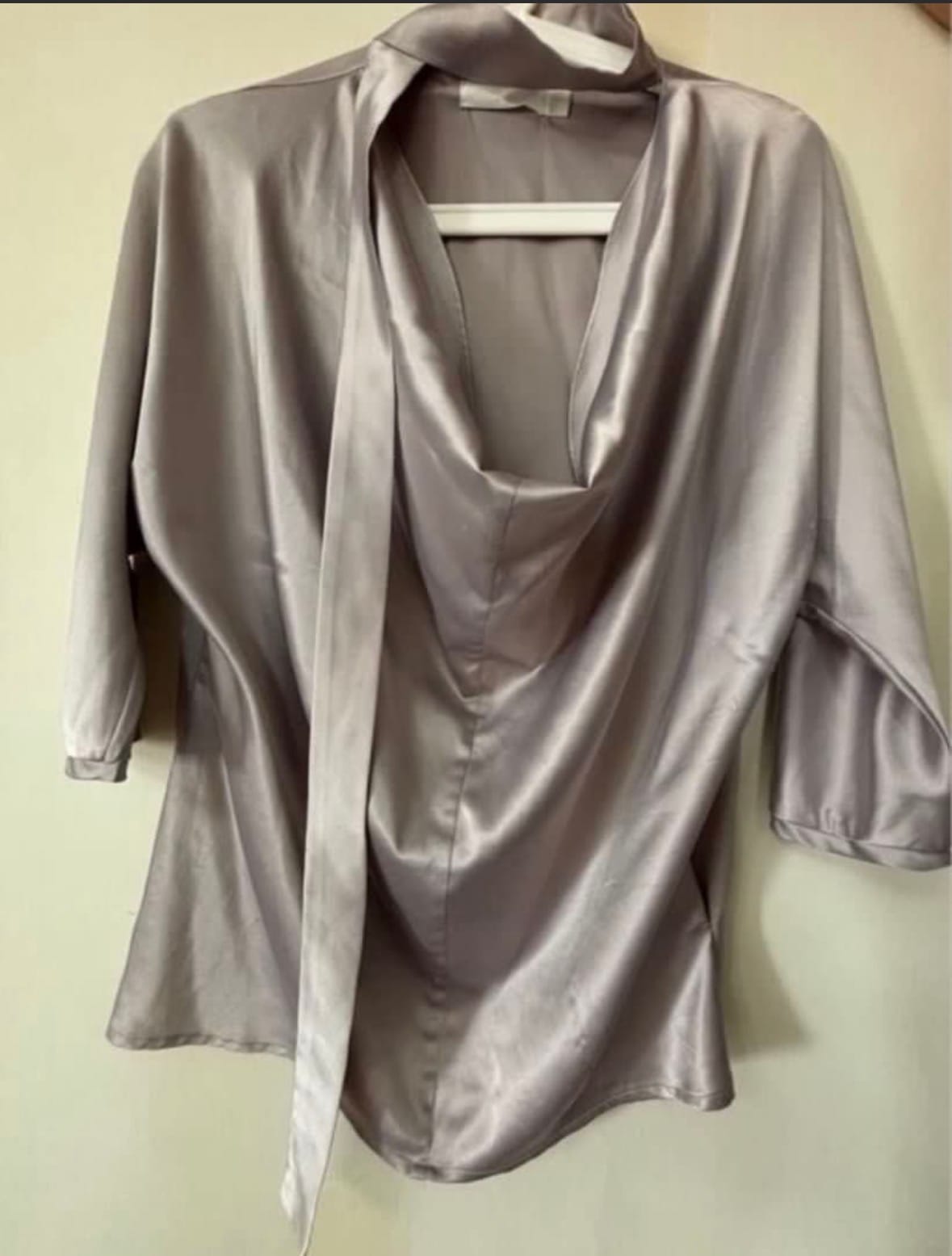 Elegant Satin Cowl Neck Top - Photo 2